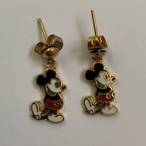 Vintage Disney Mickey Mouse enamel earrings